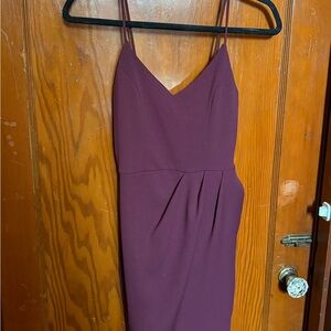 Lulu's Strapless Plum Dress